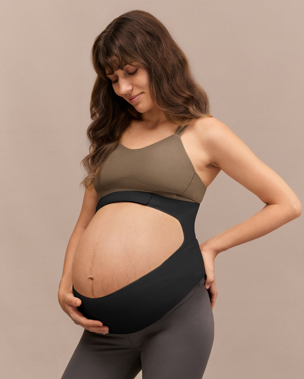 Pregnancy Comfort Bundle: Ergonest Belly Band and Ultra Soft Seamless Nursing Bra YN21