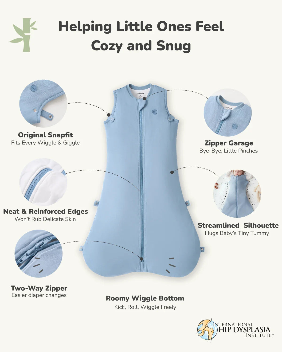 Baby Sleep Sack 1.5 TOG & Easy Swaddle Wrap For 0-3M Bundle