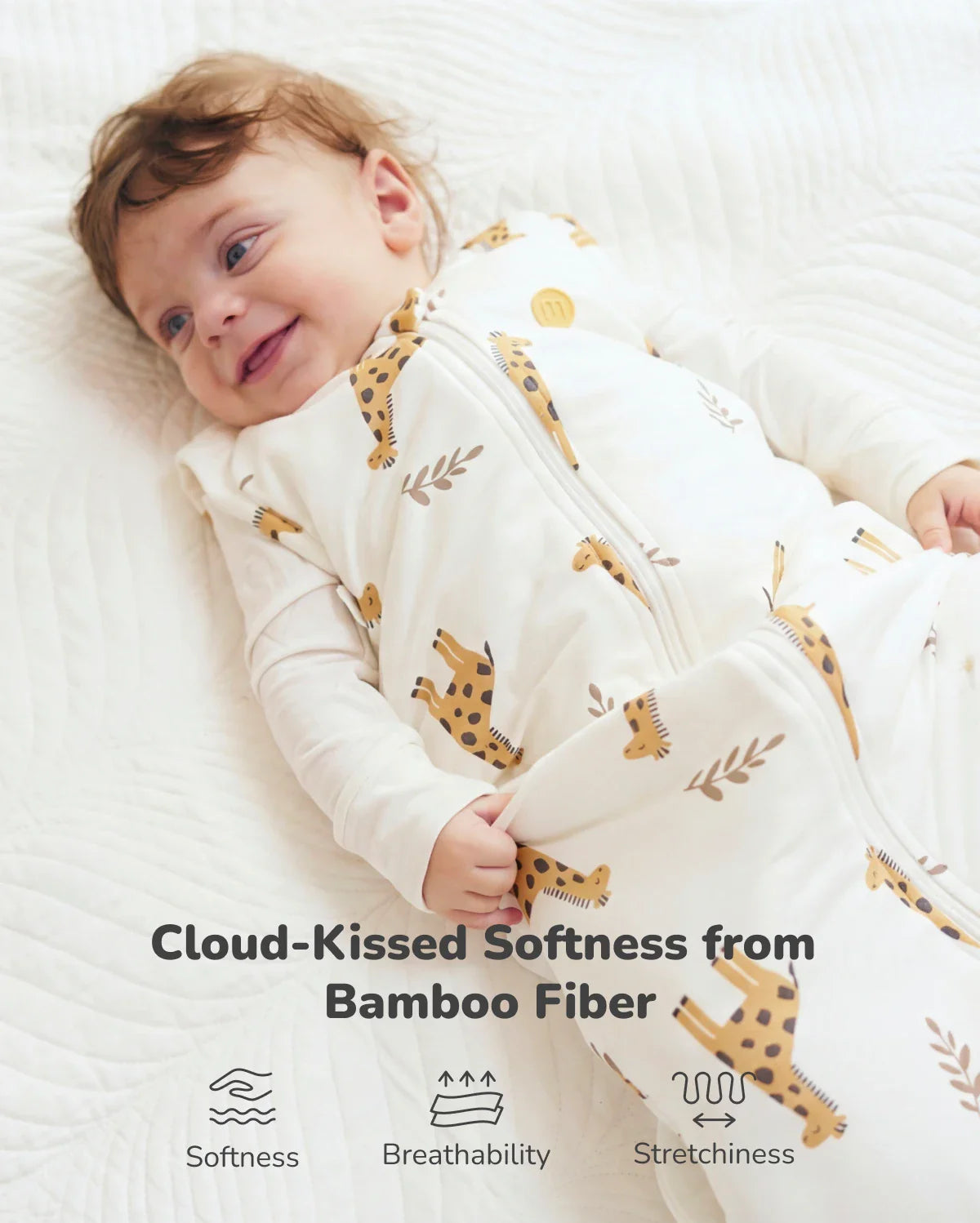 Baby Sleep Sack 1.5 TOG & Easy Swaddle Wrap For 0-3M Bundle