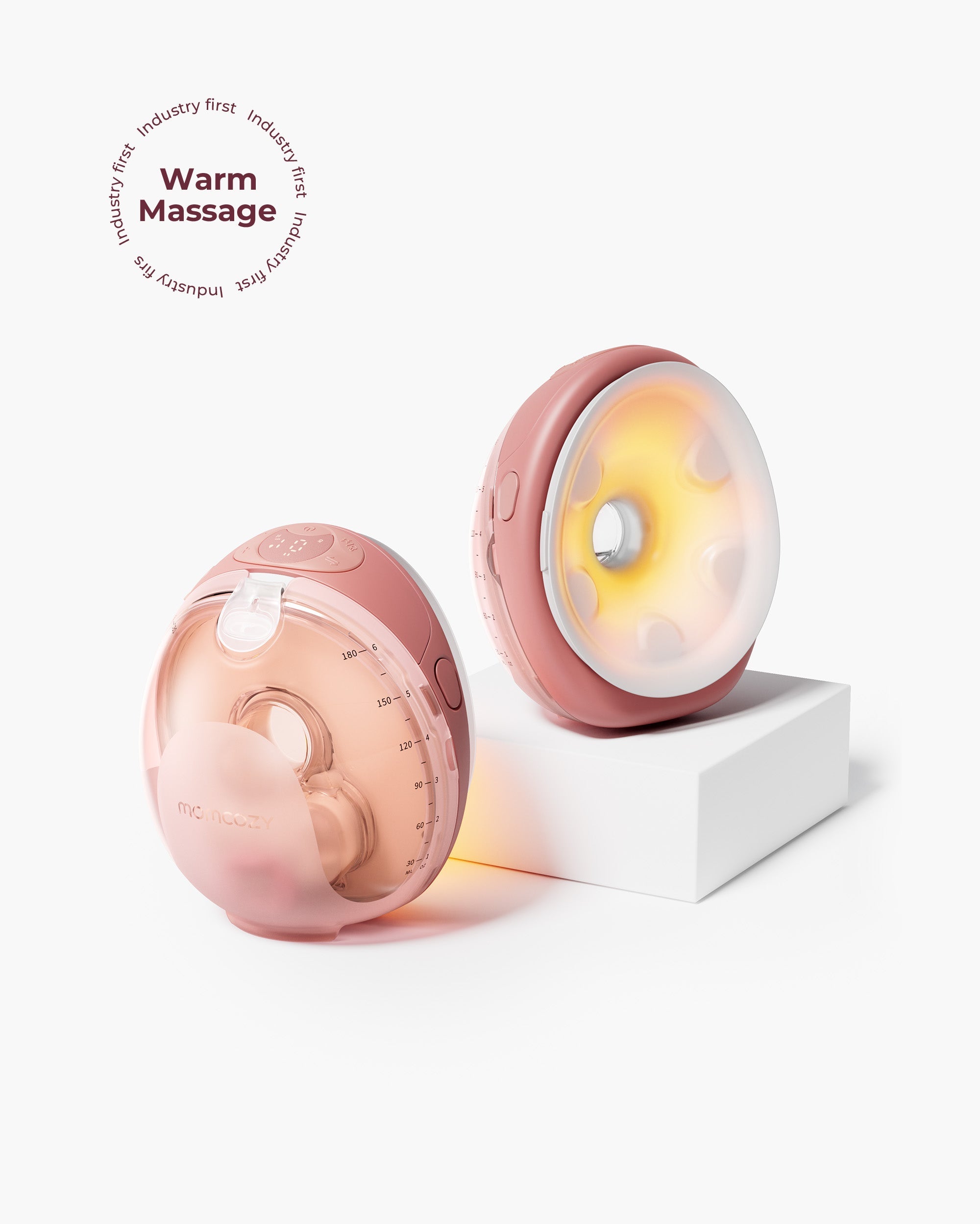Momcozy W1 Warm-Massage Breast Pump | Wearable, Heated & Cordless