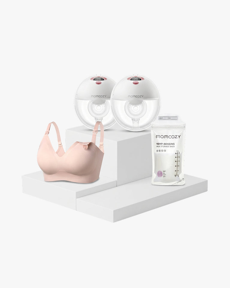 Translation missing: en.Feeding Bundle: M5 Smart Wearable Breast Pump and  120 Breastmilk Storage Bags and Nursing Bra YN21