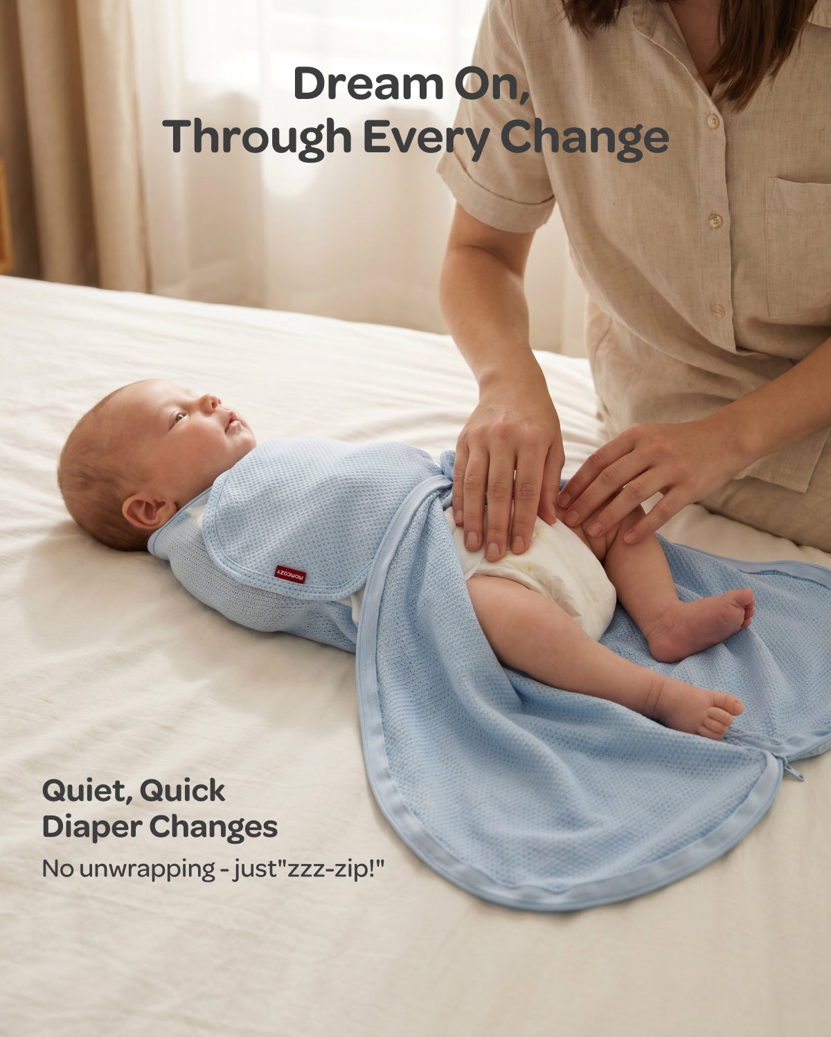 Momcozy Breathable Airflow Swaddle for 0-3M