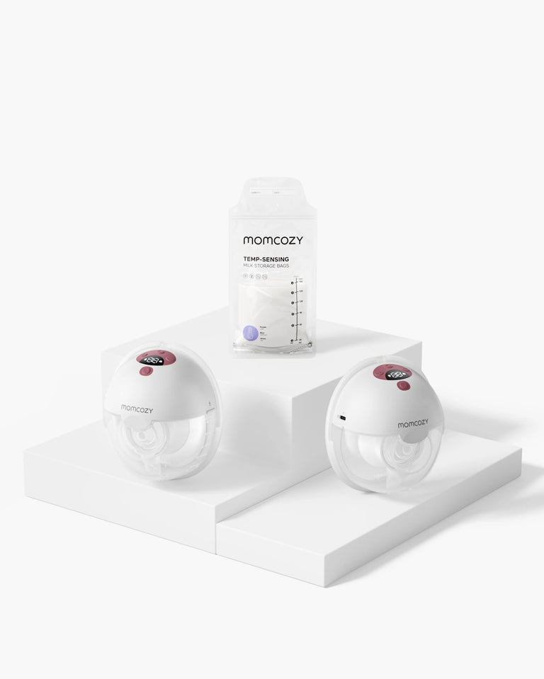 Translation missing: en.M5 Smart Double Wearable Breast Pump + 120 Breastmilk Storage Bags Bundle